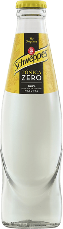 Envoi gratuit | Boîte de 24 unités Boissons et Mixers Schweppes Tónica Zero Vidrio RET Espagne Petite Bouteille 20 cl