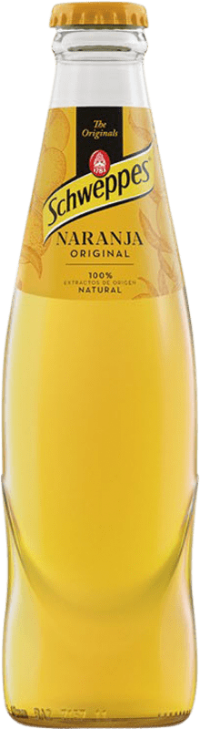 Envoi gratuit | Boîte de 24 unités Boissons et Mixers Schweppes Naranja Vidrio RET Espagne Petite Bouteille 20 cl