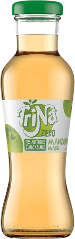 Envio grátis | Caixa de 24 unidades Refrigerantes Trina Zero Espanha Garrafinha 25 cl Manzana — Maçã