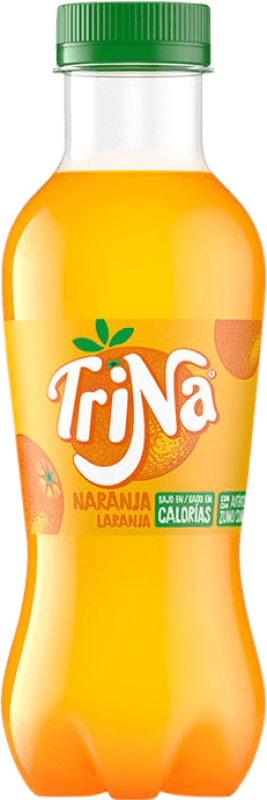 Free Shipping | 24 units box Soft Drinks & Mixers Trina Naranja PET Spain Medium Bottle 50 cl