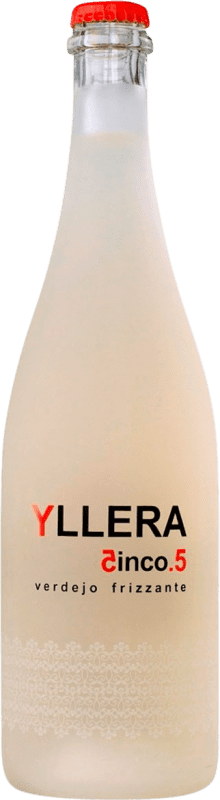 5,95 € Envio grátis | Vinho branco Yllera Cinco.5 Blanco Frizzante 5.5 D.O. Rueda Meia Garrafa 37 cl