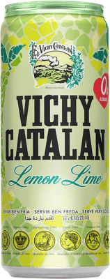 Free Shipping | 24 units box Water Vichy Catalan Lima Catalonia Spain Can 33 cl