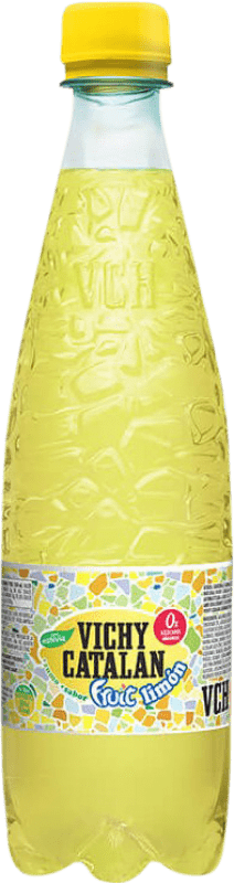 Envio grátis | Caixa de 24 unidades Água Vichy Catalan Fruit Limón PET Catalunha Espanha Garrafa Medium 50 cl