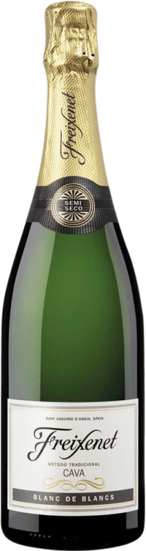 Бесплатная доставка | Белое игристое Freixenet Blanc de Blancs Полусухое Полусладкое D.O. Cava Каталония Испания 75 cl