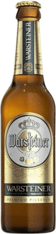 Envio grátis | Caixa de 24 unidades Cerveja Warsteiner Alemanha Garrafa Terço 33 cl