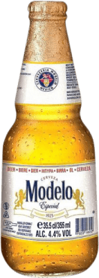 Kostenloser Versand | 24 Einheiten Box Bier Modelo Corona Especial Mexiko Drittel-Liter-Flasche 35 cl