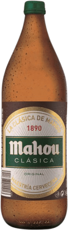 Envio grátis | Caixa de 6 unidades Cerveja Mahou Clássico Madri Espanha 1 L