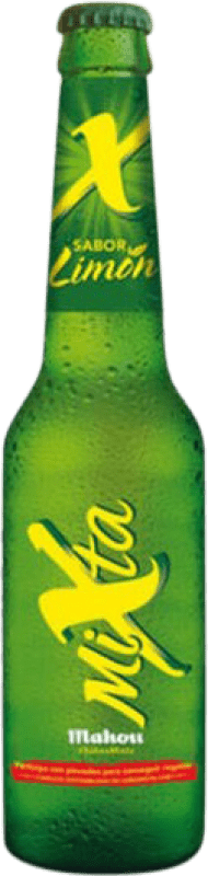 22,95 € | Scatola da 24 unità Birra Mahou Mixta Comunità di Madrid Spagna Bottiglietta 25 cl Limón — Limone