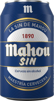 Birra Scatola da 24 unità Mahou SIN Lattina 33 cl Senza Alcol