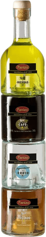 Spedizione Gratuita | Liquori Panizo Serie 4 Frascos Apilables Castilla y León Spagna 1 L Café — Caffè, Hierbas — Erbe, Orujo, Tostado — Tostato