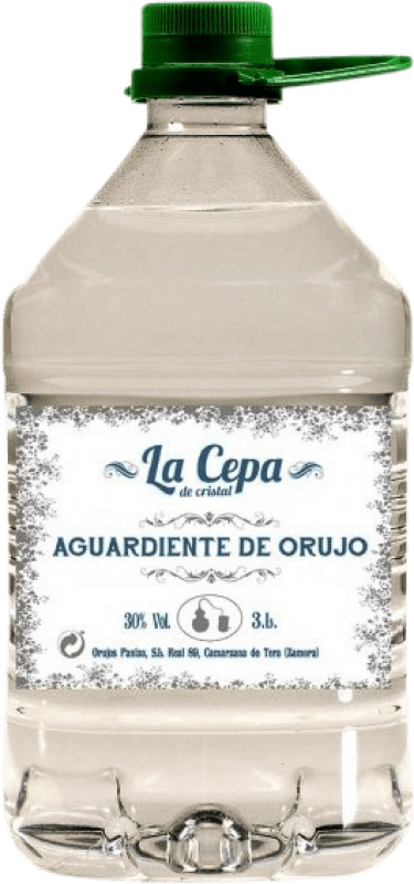 63,95 € Envio grátis | Aguardente Orujo Panizo Blanco PET Garrafão 3 L