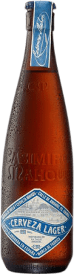 送料無料 | 12個入りボックス ビール Mahou Casimiro Lager マドリッドのコミュニティ スペイン ハーフボトル 37 cl