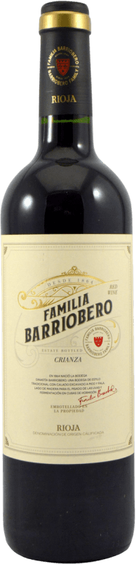 11,95 € Бесплатная доставка | Красное вино Señorio de Barriobero. Familia Barriobero старения D.O.Ca. Rioja