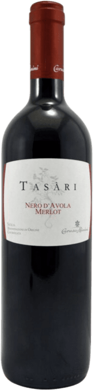 Free Shipping | Red wine Caruso e Minini Tasàri D.O.C. Sicilia Sicily Italy Merlot, Nero d'Avola 75 cl