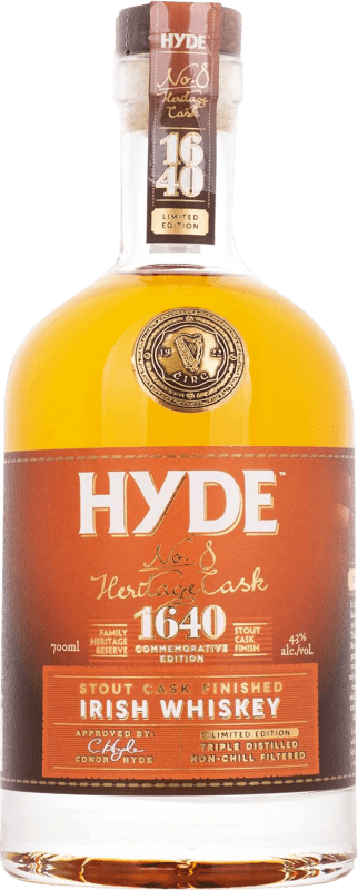 24,95 € Бесплатная доставка | Купажированный виски Hyde. Nº 8 Cask Finish — Финишная выдержка в бочке, Héritage — Традиционное наследие, Stout — Стаут