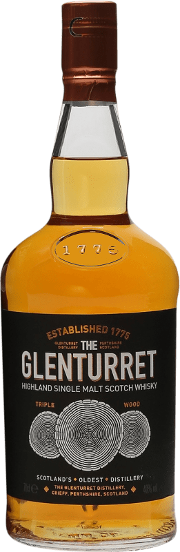 Kostenloser Versand | Single Malt Whisky Glenturret Triple Cask — Dreifachfass Großbritannien 70 cl