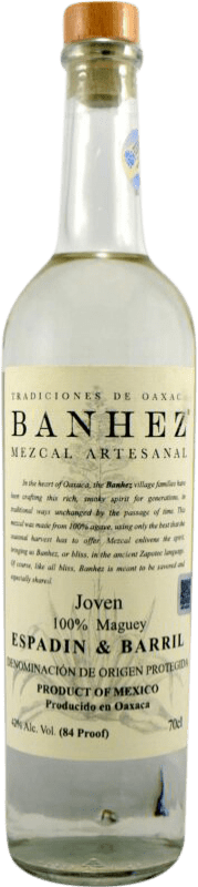 39,95 € | 梅斯卡尔酒 Banhez. Espadín & Barril 年轻的 墨西哥 70 cl