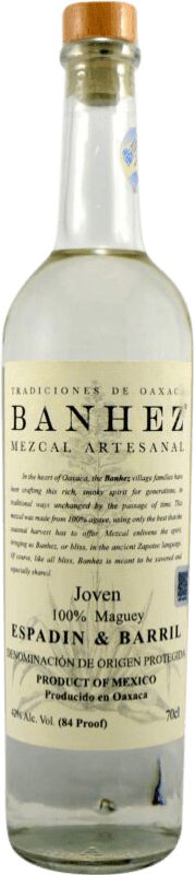 Envio grátis | Mezcal Banhez Barril Espadín Jovem México 70 cl