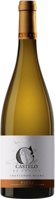 Envío gratis | Vino blanco Castelo de Medina D.O. Rueda Castilla y León España Sauvignon Blanca Botella 75 cl