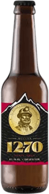 Kostenloser Versand | Bier 1270 Lager Rubia Malta Kastilien und León Spanien Drittel-Liter-Flasche 33 cl