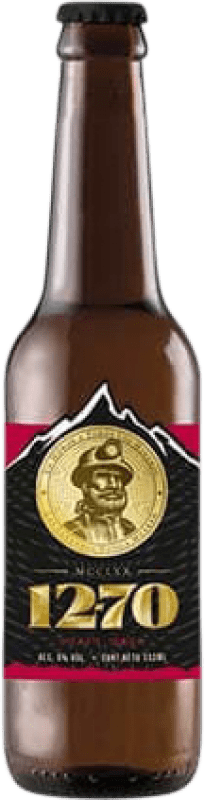 ビール 1270 Lager Rubia Malta カスティーリャ・イ・レオン スペイン Botellín Tercio 33 cl