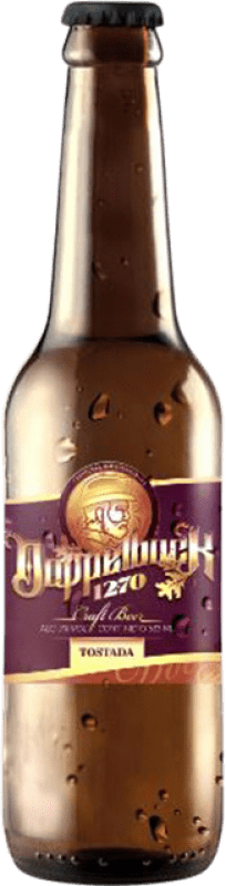 Бесплатная доставка | Пиво 1270 Doppelbock Tostada Malta Кастилия-Леон Испания Botellín Tercio 33 cl