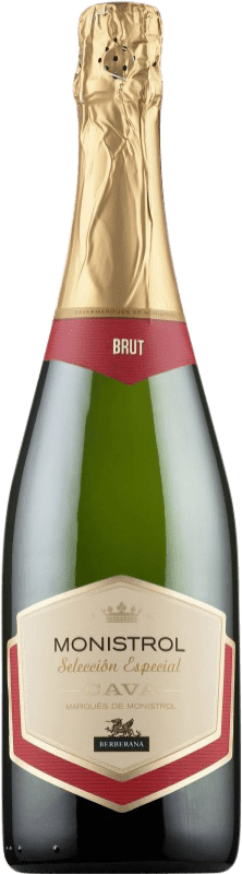 Spedizione Gratuita | Spumante bianco Marqués de Monistrol Selección Especial Brut Giovane D.O. Cava Catalogna Spagna Macabeo, Xarel·lo, Parellada 75 cl