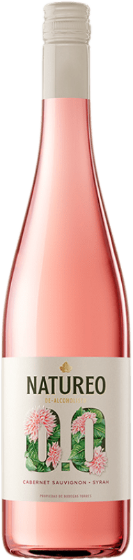 Free Shipping | Rosé wine Torres Natureo Rosado D.O. Penedès Catalonia Spain Syrah, Cabernet Sauvignon 75 cl Alcohol-Free