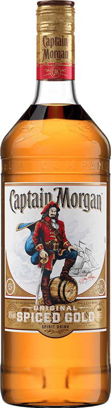 Бесплатная доставка | Ром Captain Morgan Spiced Gold Ямайка 1 L