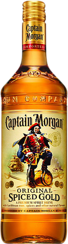 Free Shipping | Rum Captain Morgan Spiced Gold Jamaica 1 L