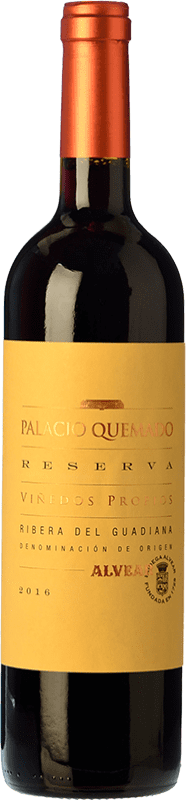 16,95 € | Red wine Palacio Quemado Alvear Reserva D.O. Ribera del Guadiana Estremadura Spain Tempranillo Bottle 75 cl