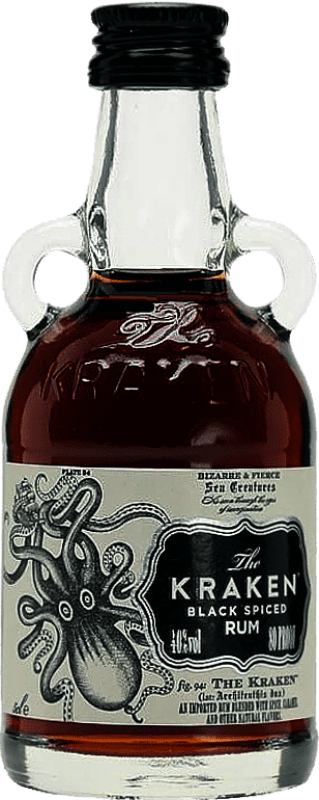 8,95 € Kostenloser Versand | Rum Kraken Black Rum Spiced Miniaturflasche 5 cl