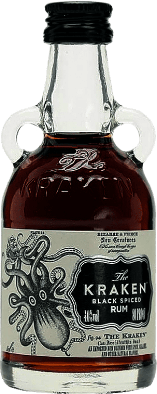 7,95 € Free Shipping | Rum The Kraken Black Spiced Miniature Bottle 5 cl