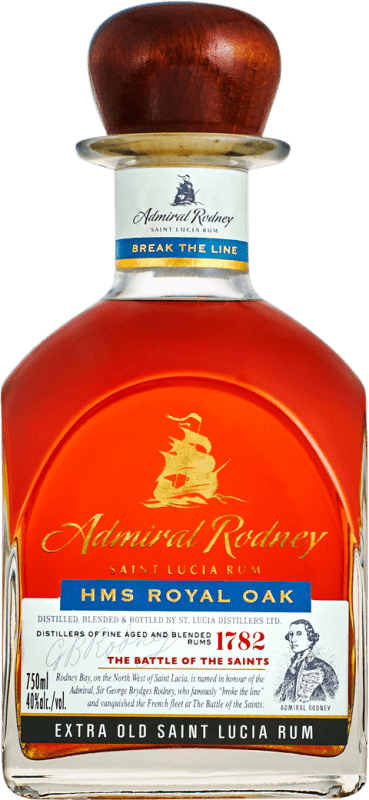 免费送货 | 朗姆酒 Admiral Rodney Royal Oak Extra Old 圣卢西亚 70 cl