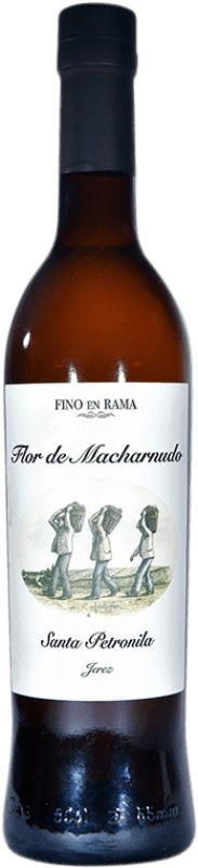 Free Shipping | Fortified wine Santa Petronila Fino en Rama Flor de Macharnudo D.O. Jerez-Xérès-Sherry Andalusia Spain Palomino Fino Medium Bottle 50 cl