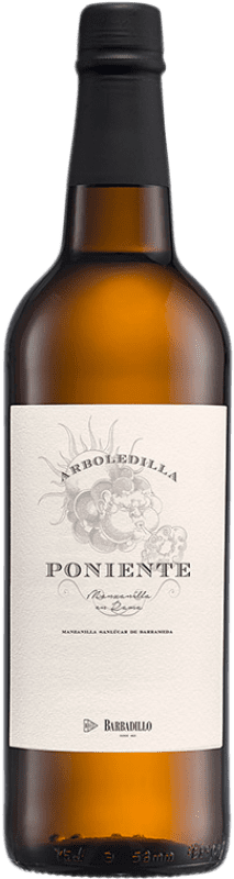 14,95 € | 强化酒 Barbadillo Arboledilla Poniente D.O. Manzanilla-Sanlúcar de Barrameda 安达卢西亚 西班牙 Palomino Fino 75 cl