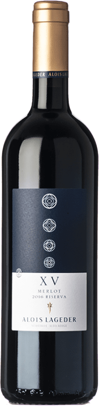 24,95 € | Красное вино Lageder XV Резерв D.O.C. Alto Adige Трентино-Альто-Адидже Италия Merlot 75 cl