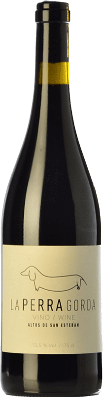 Free Shipping | Red wine Altos de San Esteban La Perra Gorda Aged I.G.P. Vino de la Tierra de Castilla y León Castilla y León Spain Merlot, Cabernet Sauvignon, Mencía 75 cl