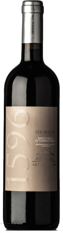 Free Shipping | Red wine Artimino Ser Biagio D.O.C. Barco Reale di Carmignano Tuscany Italy Merlot, Cabernet Sauvignon, Sangiovese 75 cl