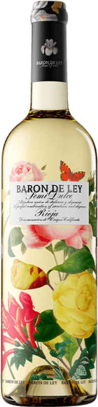 12,95 € Envio grátis | Vinho branco Barón de Ley Blanco Semi-seco Semi-doce D.O.Ca. Rioja