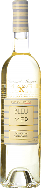 9,95 € Free Shipping | White wine Bernard Magrez Bleu de Mer I.G.P. Vin de Pays d'Oc Languedoc France Chardonnay, Sauvignon White Bottle 75 cl