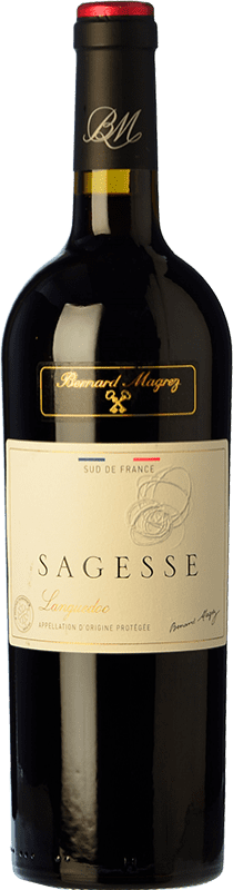 Envío gratis | Vino tinto Bernard Magrez Sagesse Roble A.O.C. Languedoc Languedoc Francia Syrah, Garnacha, Cariñena, Mourvèdre 75 cl