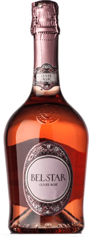 Бесплатная доставка | Розовое игристое Bisol Bel Star Cuvée Rosé Extradry Экстра сухой I.G.T. Veneto Венето Италия Merlot, Pinot Black, Sauvignon 75 cl