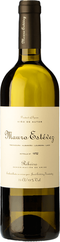 Бесплатная доставка | Белое вино Mauro Estévez D.O. Ribeiro Галисия Испания Loureiro, Treixadura, Albariño, Lado 75 cl