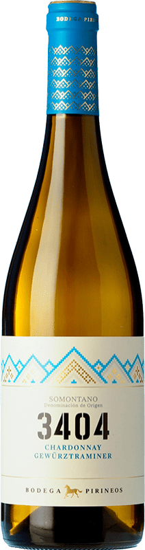 6,95 € Free Shipping | White wine Pirineos 3404 Blanco D.O. Somontano Catalonia Spain Chardonnay, Gewürztraminer Bottle 75 cl