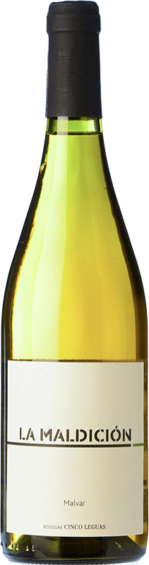 Free Shipping | White wine Cinco Leguas La Maldición Valdilecha Aged D.O. Vinos de Madrid Madrid's community Spain Malvar 75 cl
