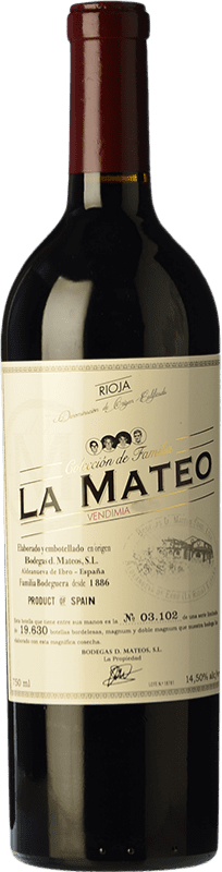 19,95 € | Красное вино D. Mateos La Mateo Colección de Familia старения D.O.Ca. Rioja Ла-Риоха Испания Tempranillo, Grenache, Graciano 75 cl