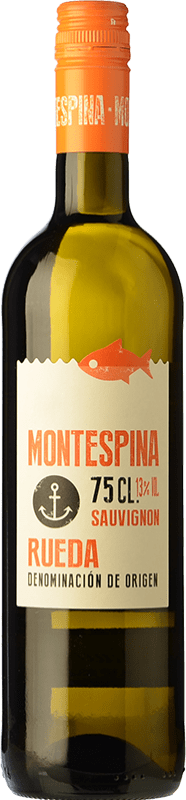 Free Shipping | White wine Fuentespina Montespina D.O. Rueda Castilla y León Spain Sauvignon 75 cl