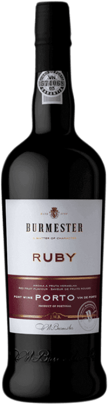 Free Shipping | Fortified wine JW Burmester Ruby I.G. Porto Douro Portugal Touriga Franca, Touriga Nacional, Tinta Roriz, Tinta Amarela 75 cl