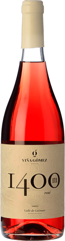 Kostenloser Versand | Rosé-Wein Viña Gómez 1400M Rosé D.O. Valle del Güímar Kanarische Inseln Spanien Listán Schwarz, Negramoll 75 cl